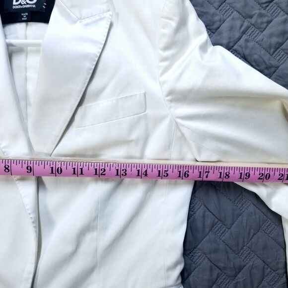 D&G Dolce&Gabbana Blazer Womens 40 Long & Lean Career Classic Jacket In ITALY - Picture 9 of 15